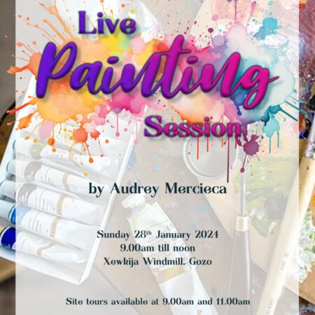 Live painting session by Audrey Mercieca