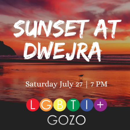 Sunset in Dwejra with LGBTI+ Gozo
