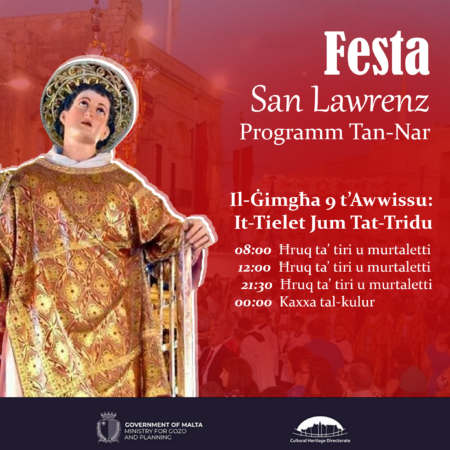 Festa San Lawrenz – Programm Tan-Nar