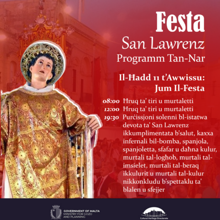 Programm Tan-Nar San Lawrenz – Jum Il-Festa